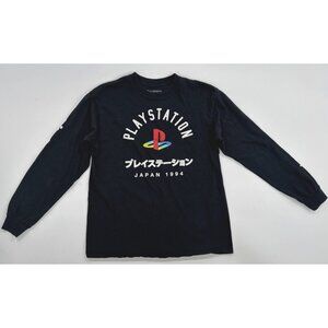 Playstation Shirt Mens Medium Black Japan 1994 Video Game Spell Out Graphic Logo